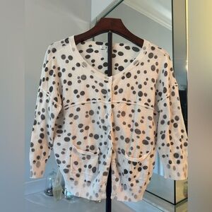 Cabi Polka Dot Cardigan Sweater Medium